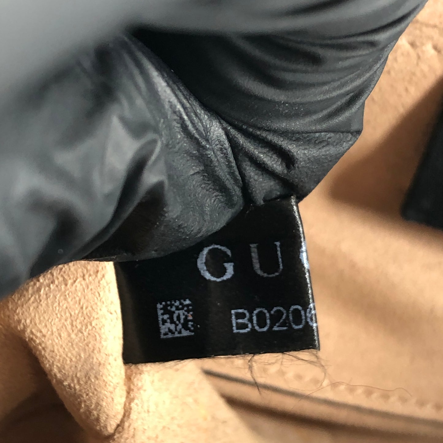 Gucci Black GG Embossed Leather Padlock Shoulder Bag