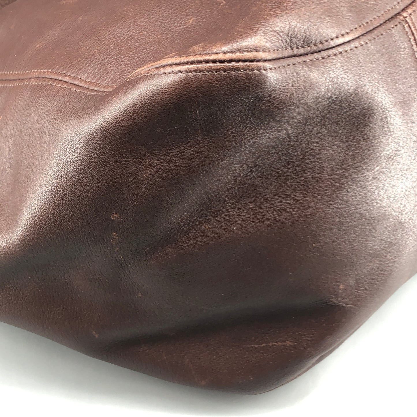 Coach Vintage Leather Tote Bag Dark Brown