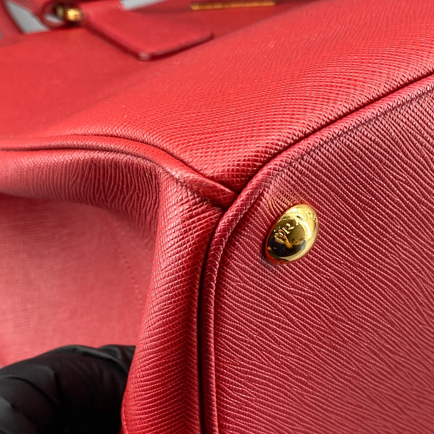 Prada Red Saffiano Leather Galleria Bag