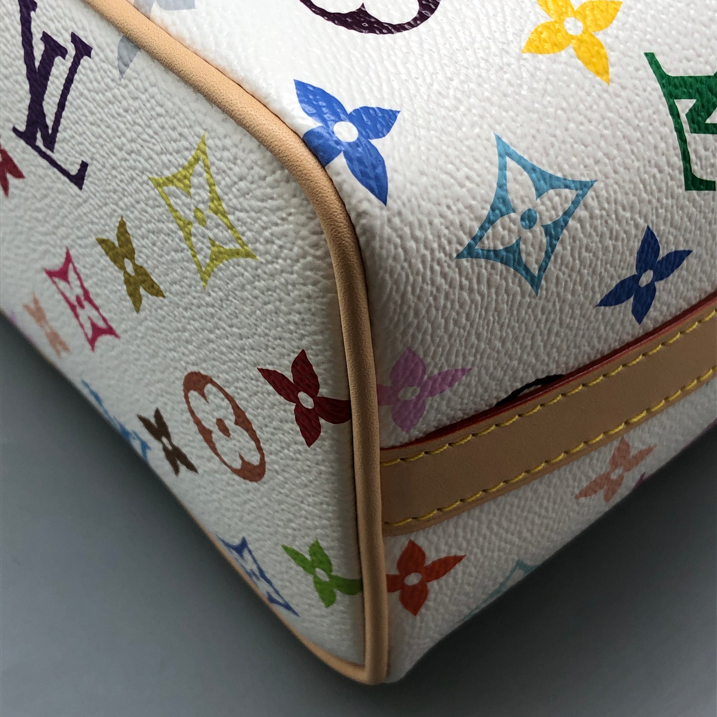 Louis Vuitton x Takashi Murakami White Multicolor Nice Mini Vanity Case Bag
