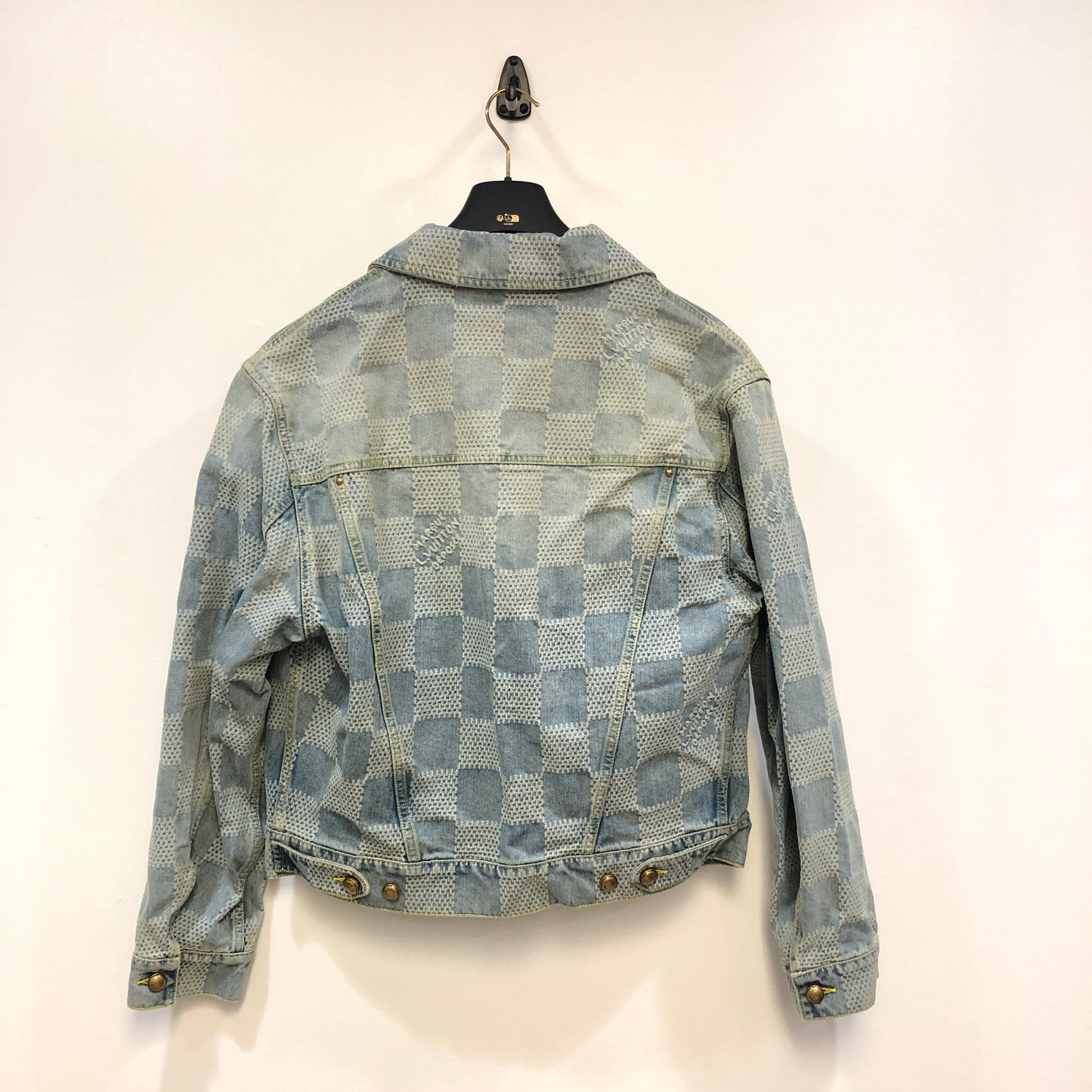 Louis Vuitton Blue Damier Denim Jacket Size 46