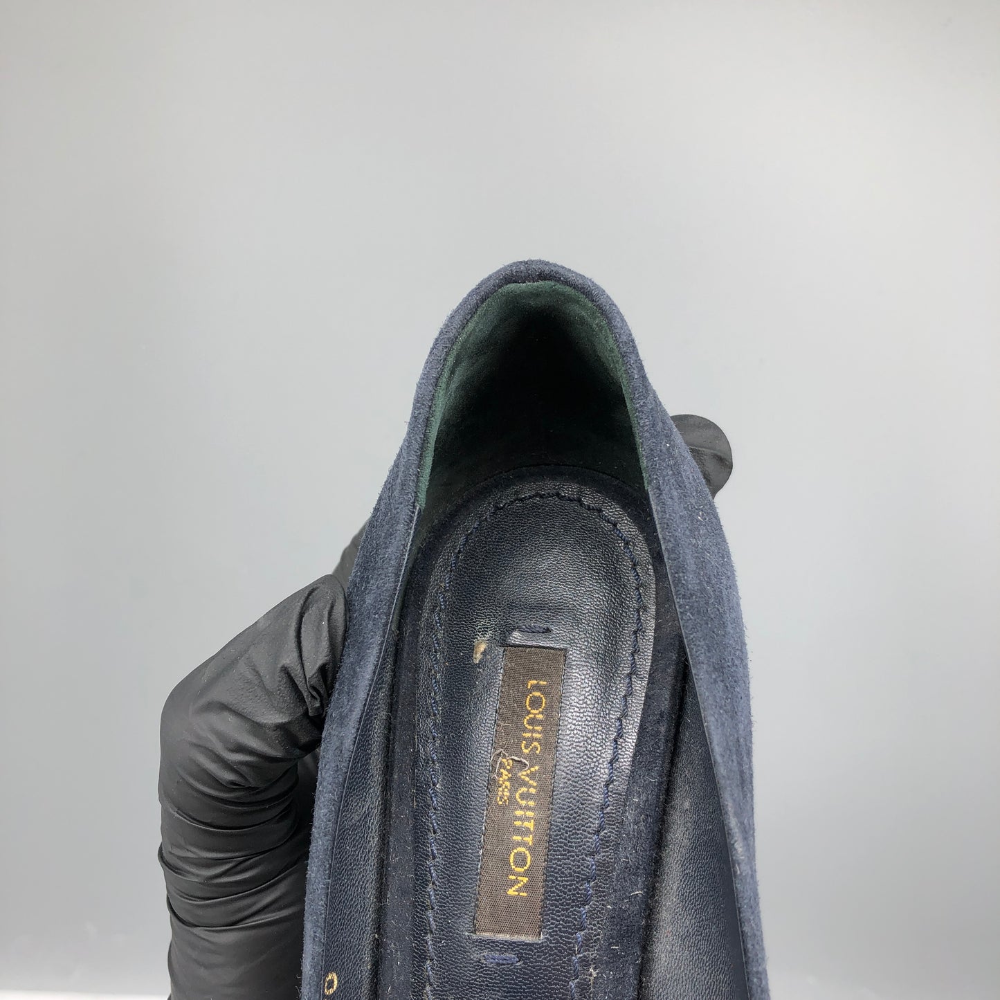 Louis Vuitton Women's Peep-Toe Heels Size 35 Navy