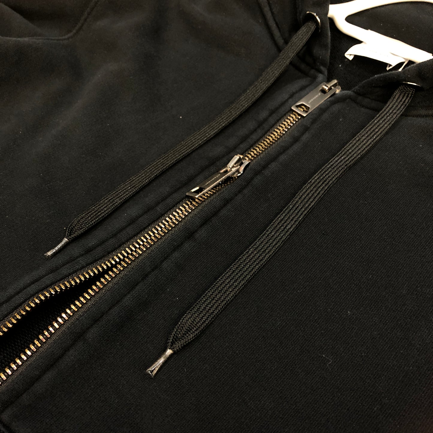 Burberry Black Full‑Zip Hoodie Logo Tape Sweatshirt Size S