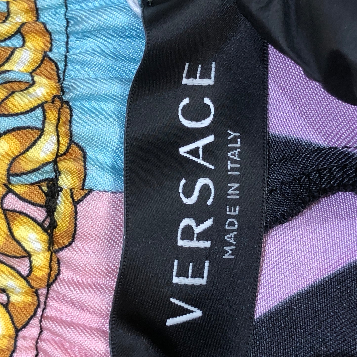 Versace Multicolor Barocco Print Silk Shorts Size 46