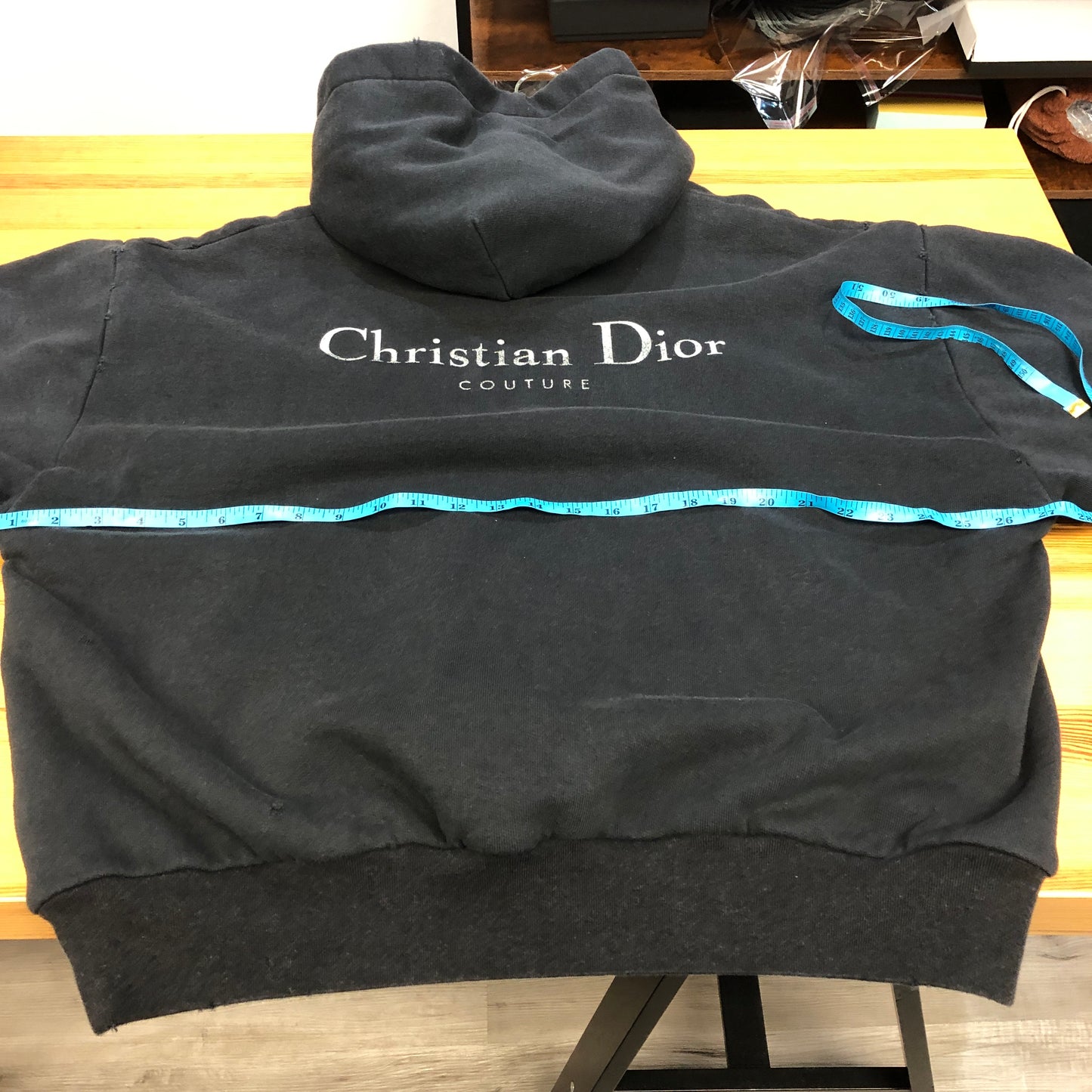 Christian Dior Black Logo Hoodie Size XXL