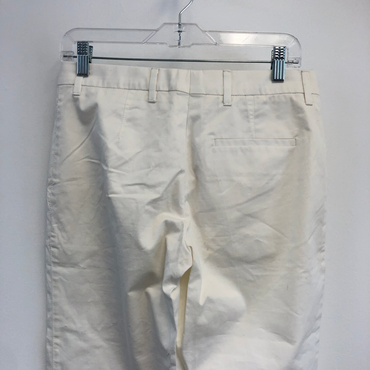Miu Miu White Cotton-Blend Cropped Trousers Size 38