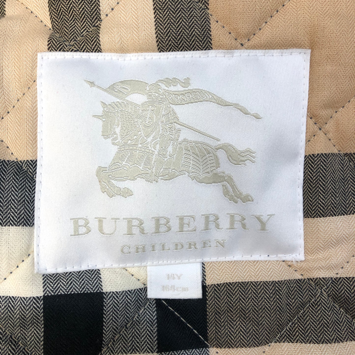 Burberry Kids Quilted Jacket 14Y (164cm) Navy Blue