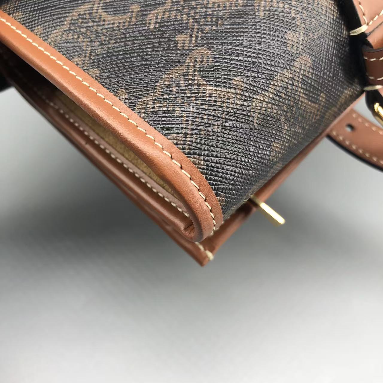 Celine Macadam Canvas Compact Wallet Pouch