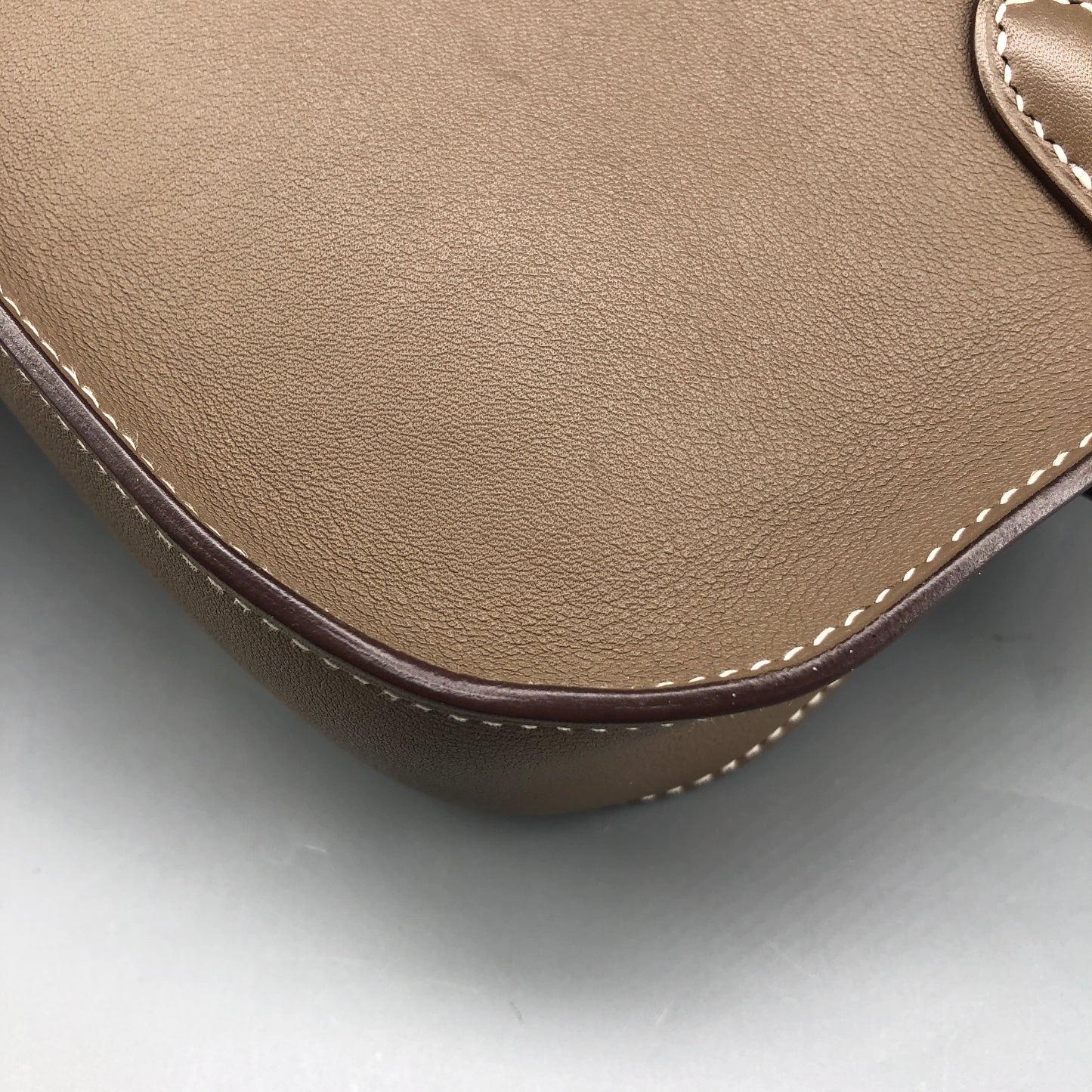 Hermes 2022 Jypsiere Mini Crossbody Bag  Swift Etoupe