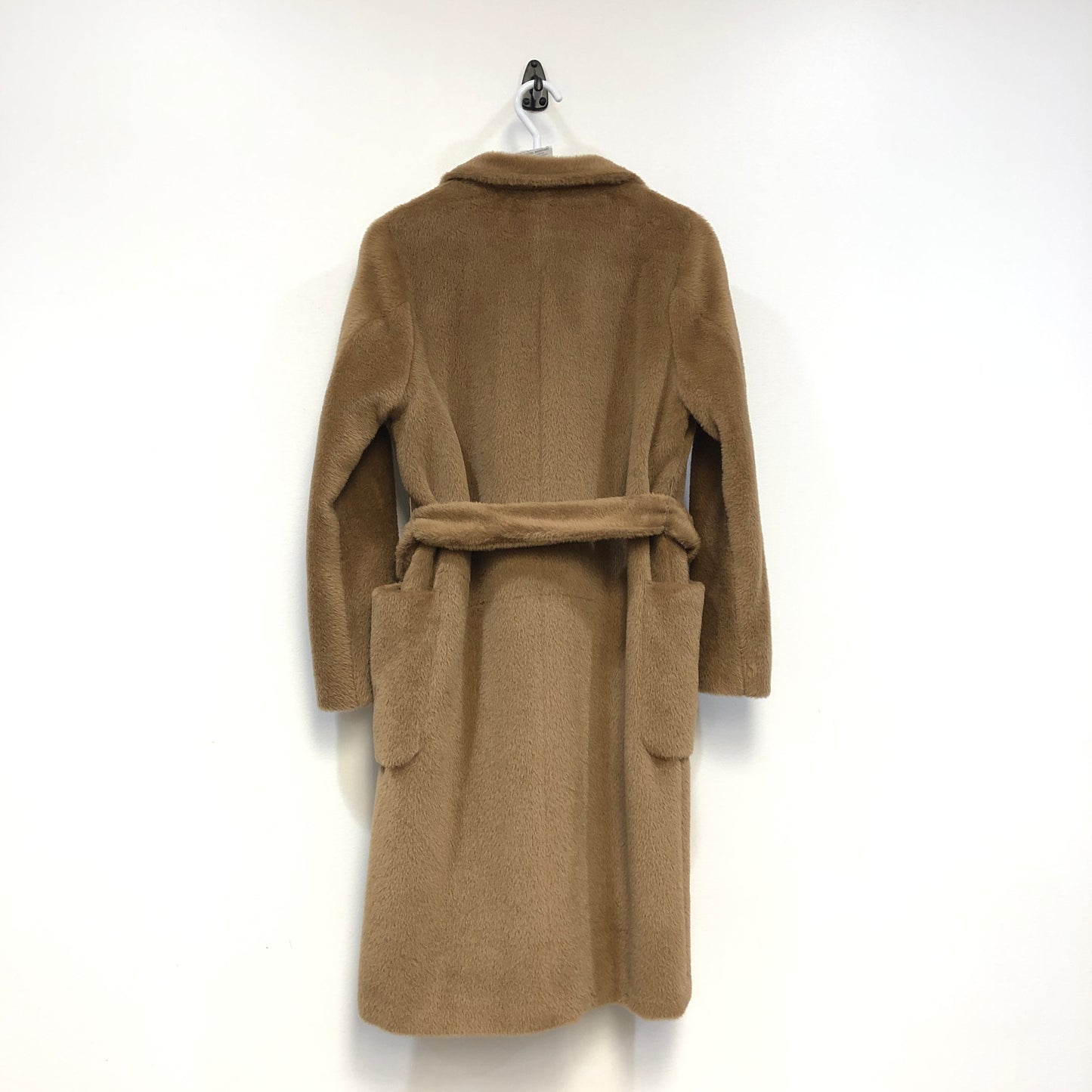 Intrend Brown Wool Belted Wrap Long Coat Size 0