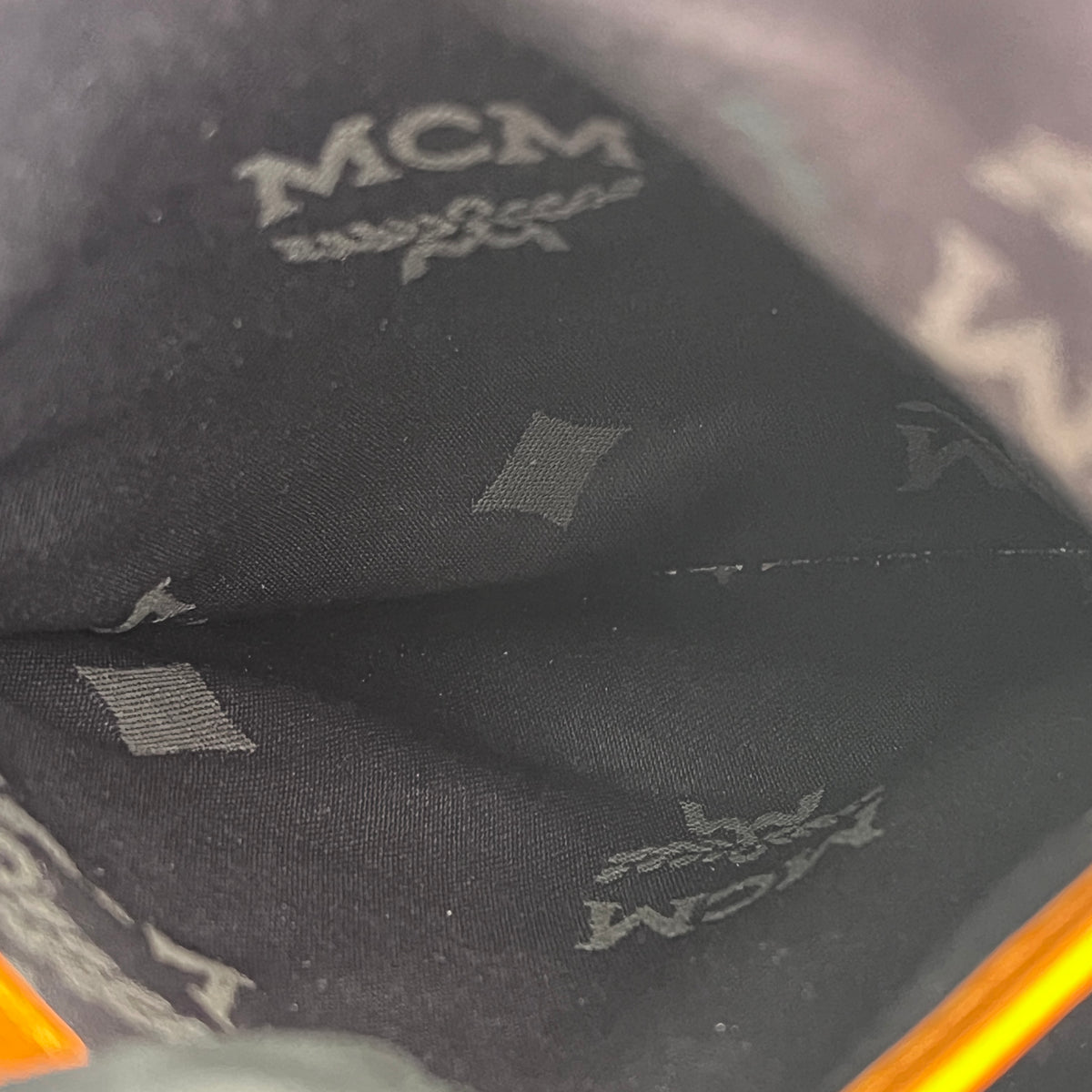 MCM Orange Visetos Backpack