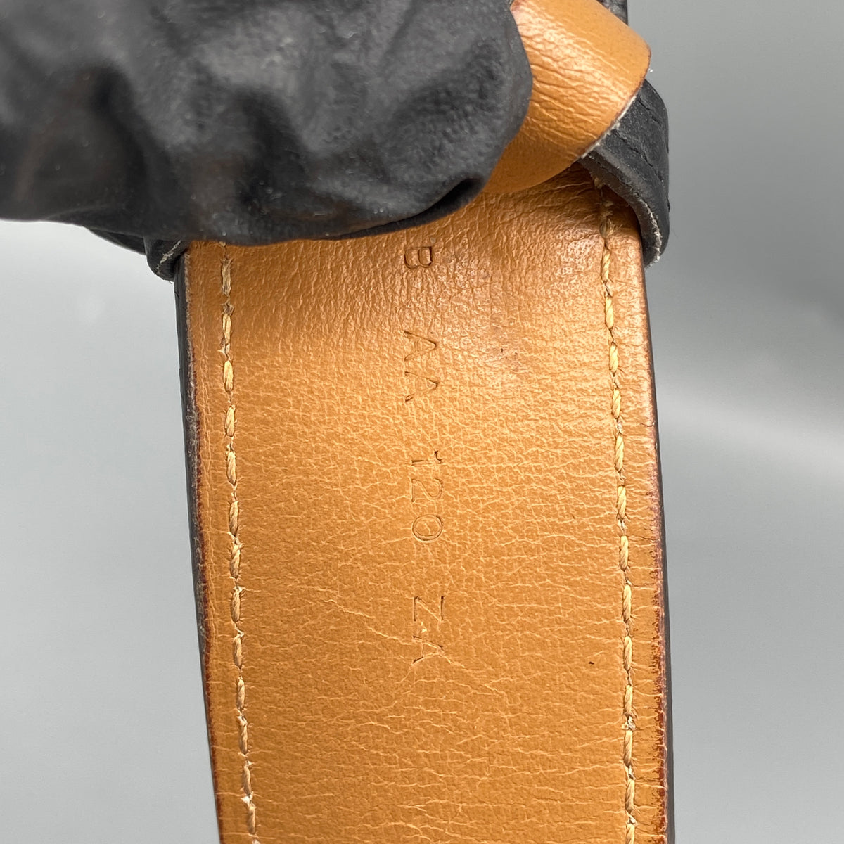 Hermes Black & Tan Leather Etriviere Belt Silver Buckle