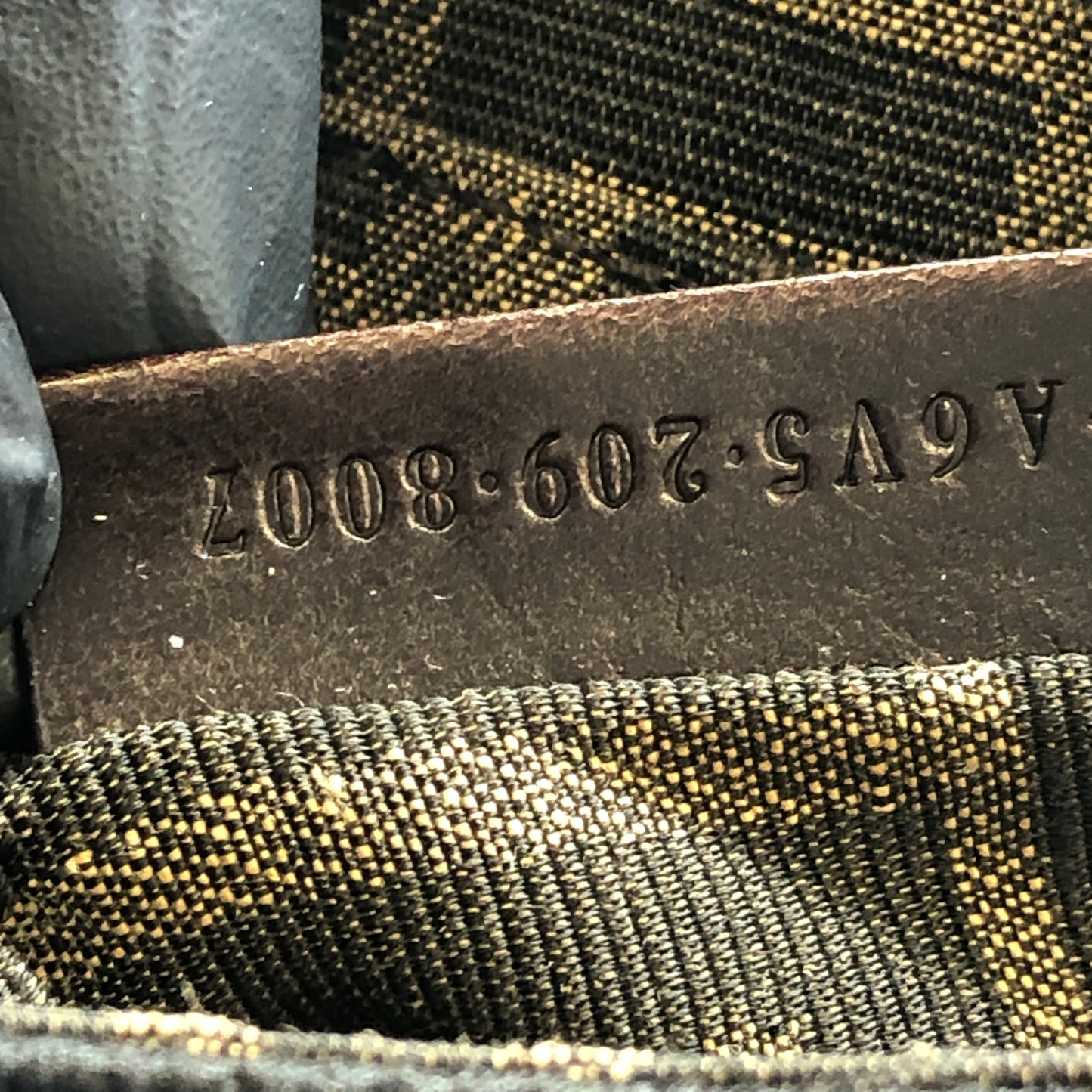 Fendi FF Zucca Baguette Mini Chain Bag Tobacco