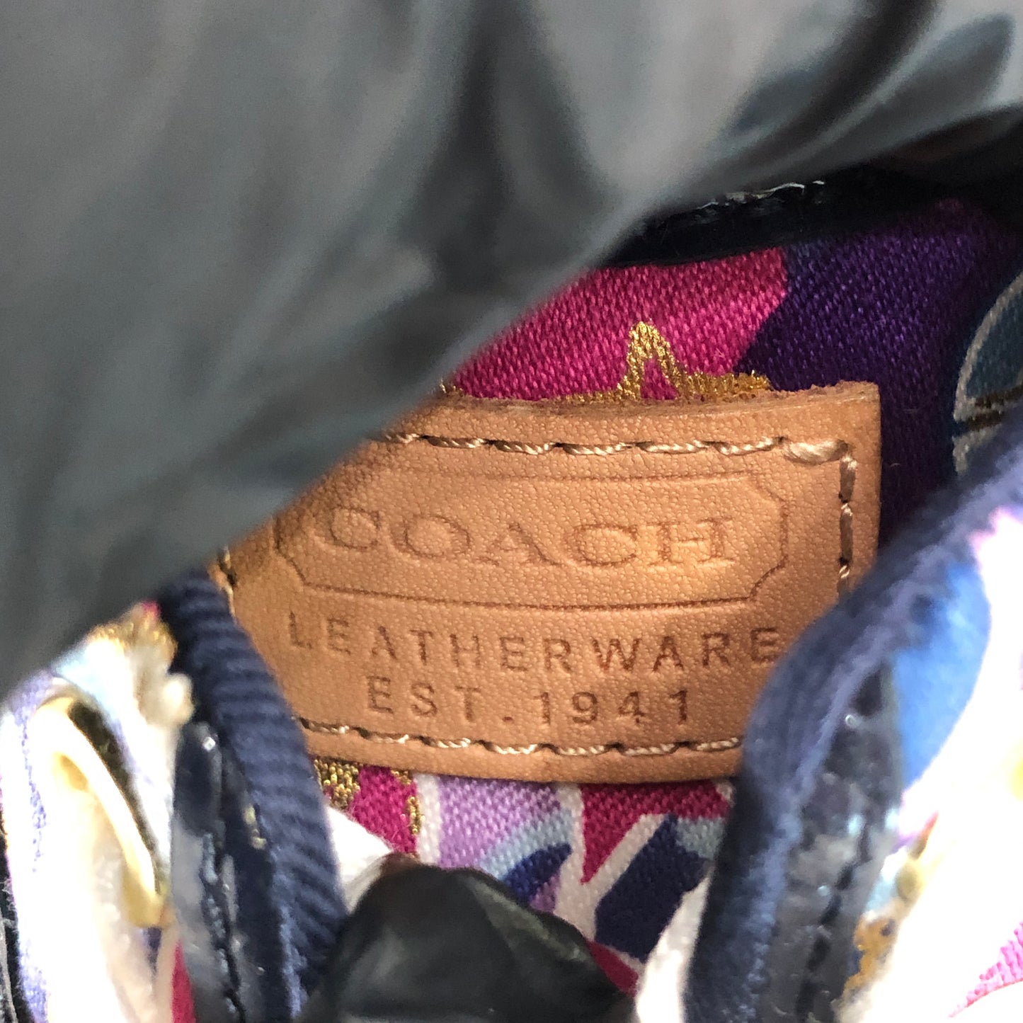 Coach Barrett Low Top Canvas Sneakers Size 6.5B White Purple Pink Gold Print