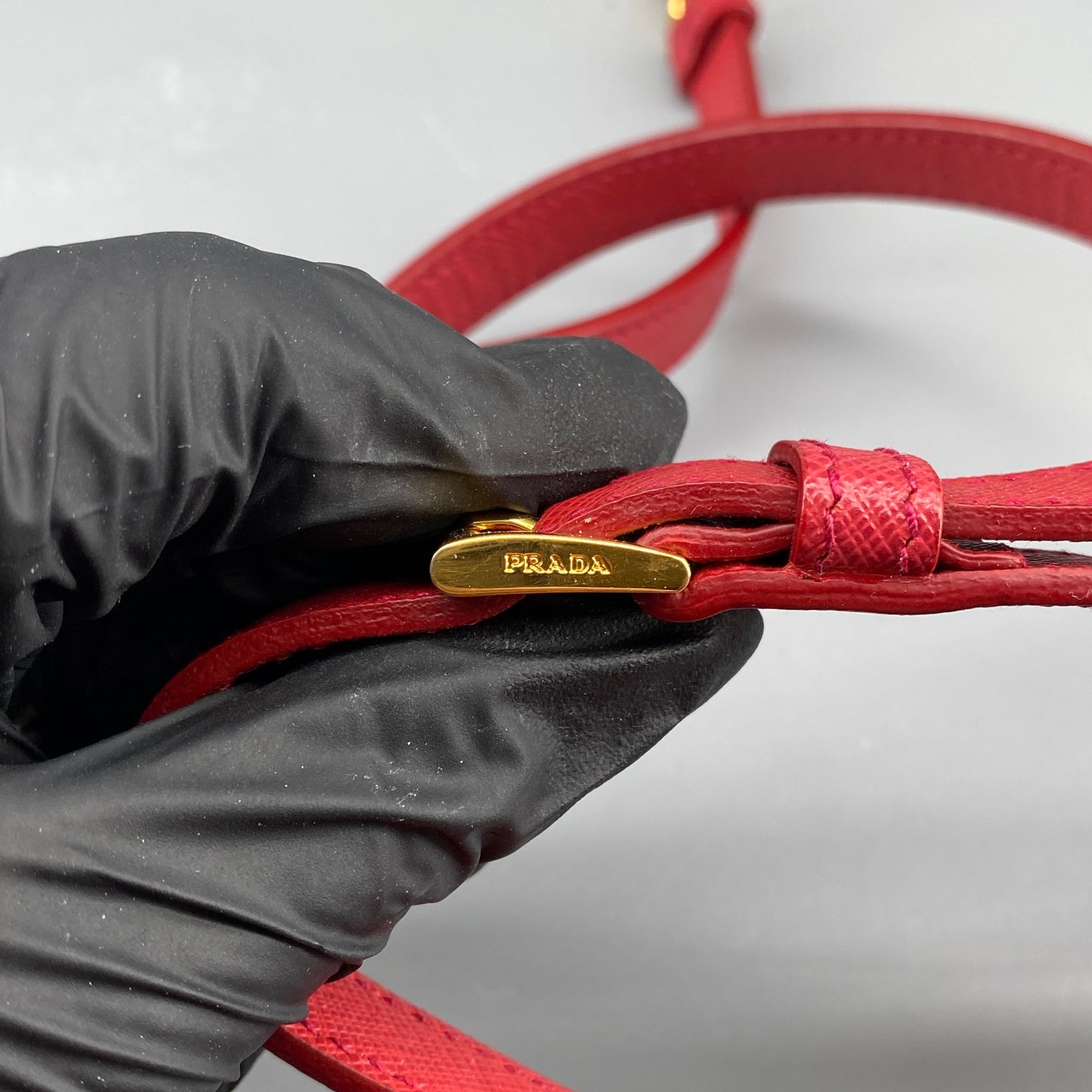 Prada Red Saffiano Leather Galleria Bag