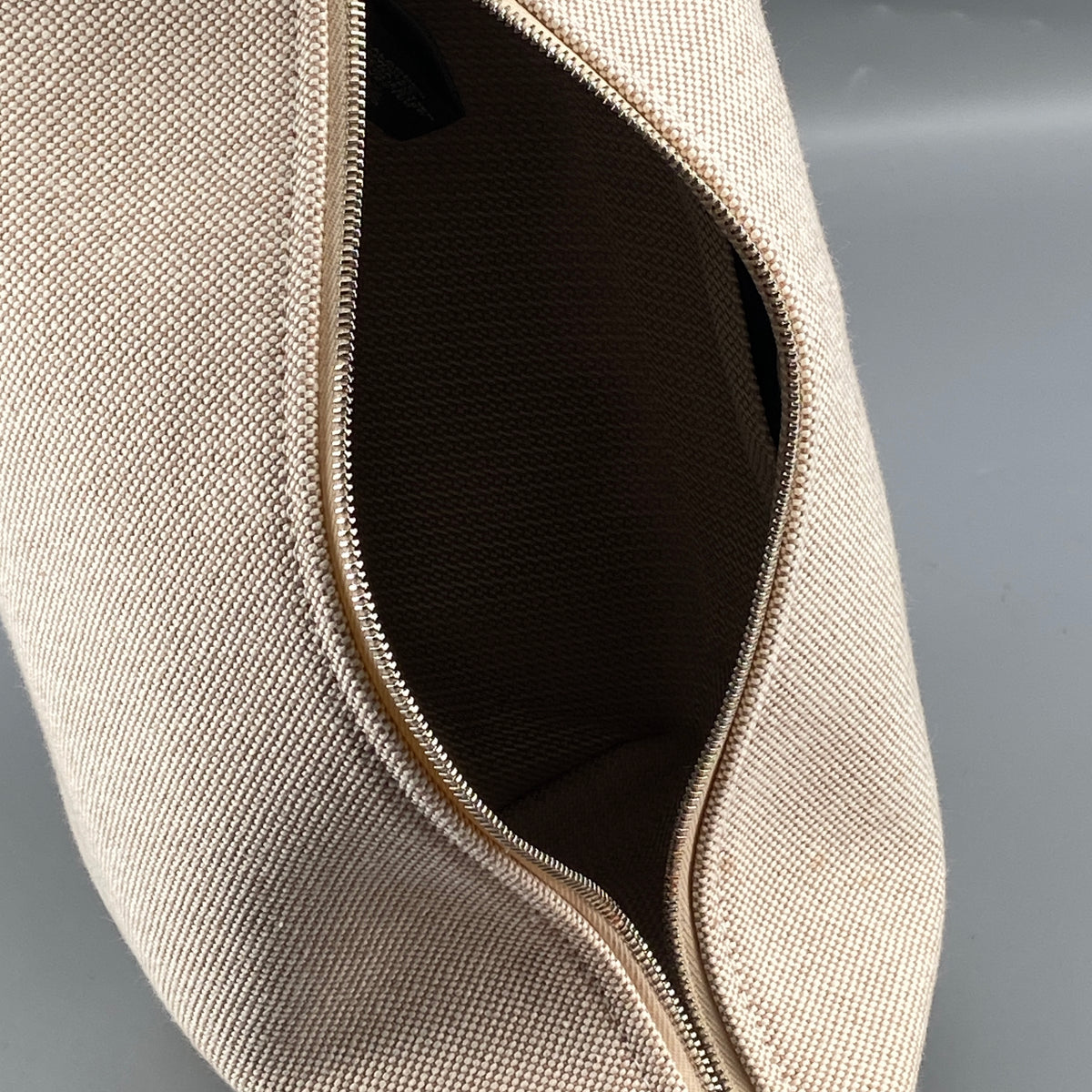 Herms Cream & Orange Canvas Bride-a-Brac Vanity Bag