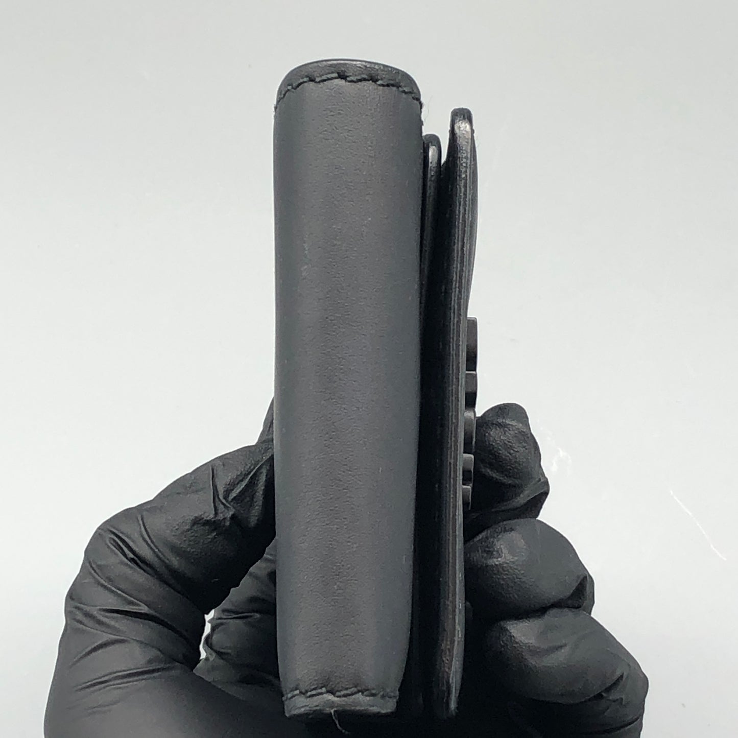 Christian Dior Black Leather Compact Wallet