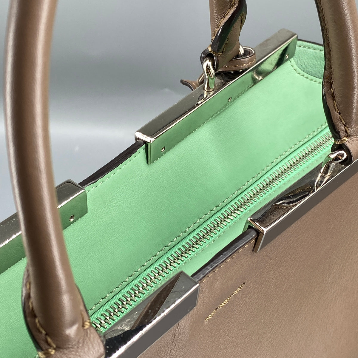 Fendi 2Jours Tote Bag Brown Leather