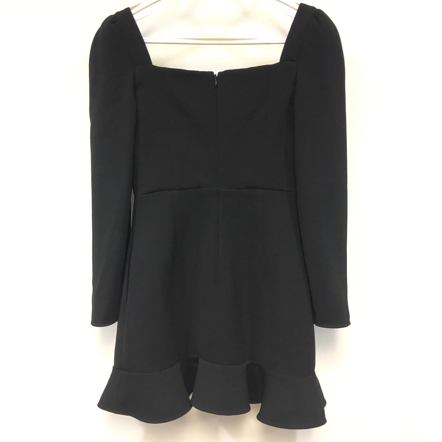 Self-Portrait Square Neck Mini Dress US 4 Black