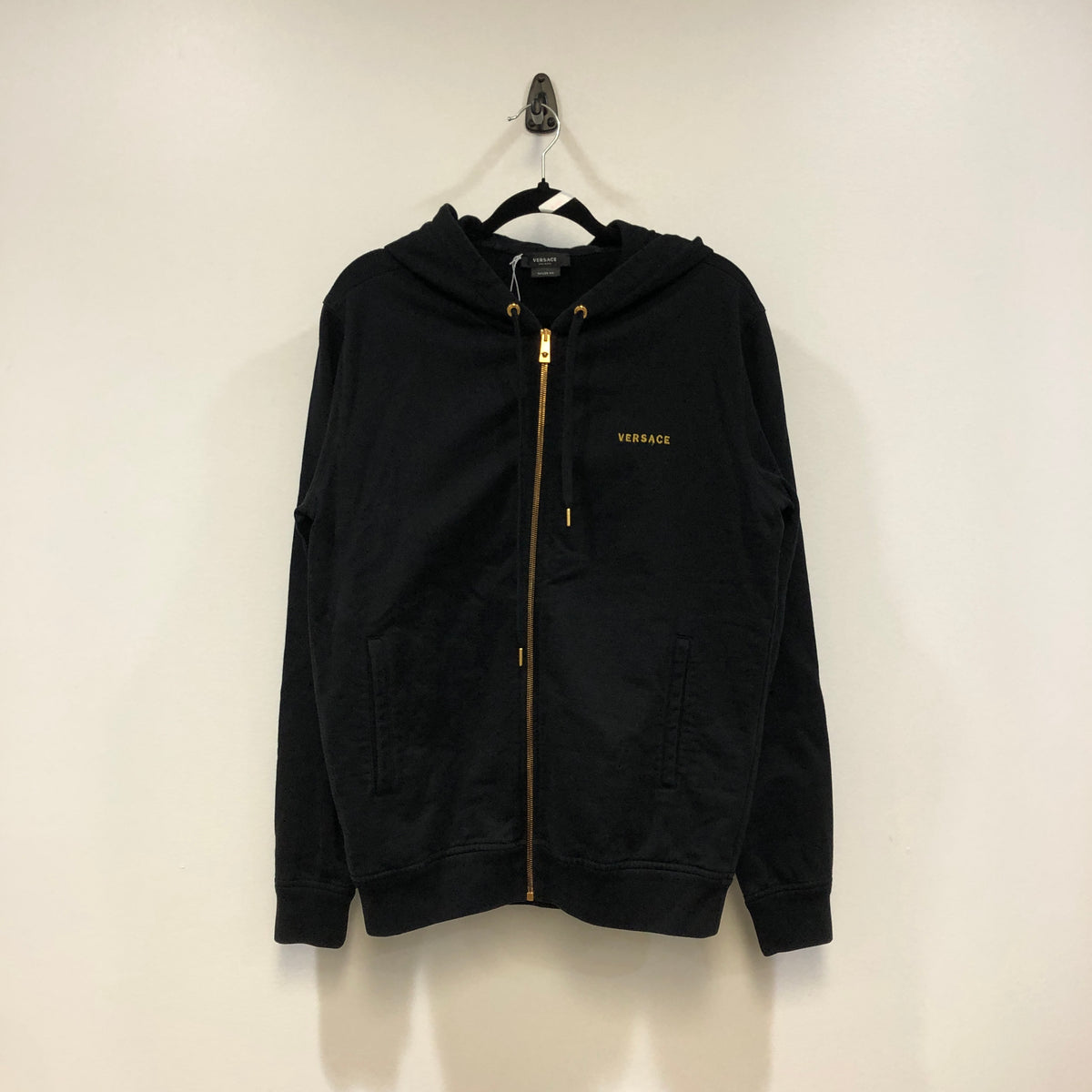 Versace black  Medusa Logo Zip Hoodie Size M