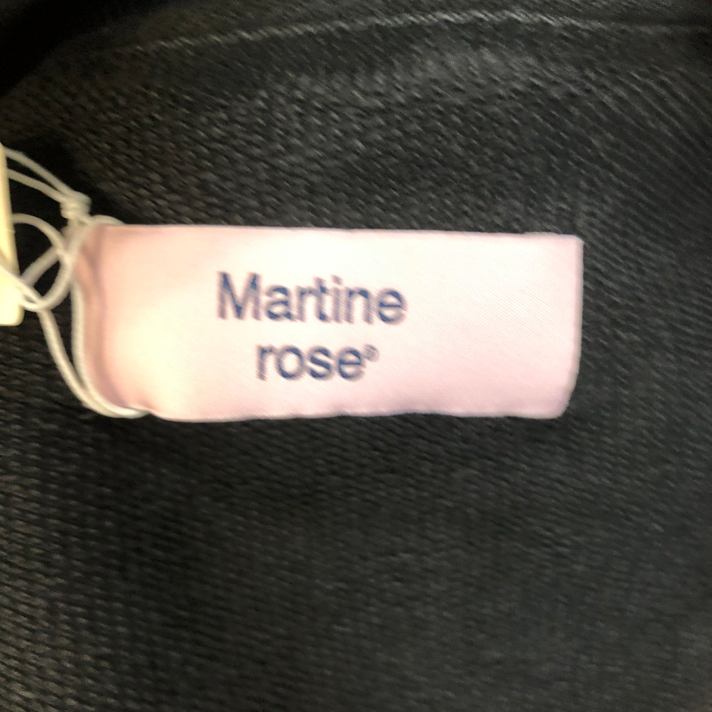 Martine Rose Logo Half-Zip Cropped Hoodie S Black