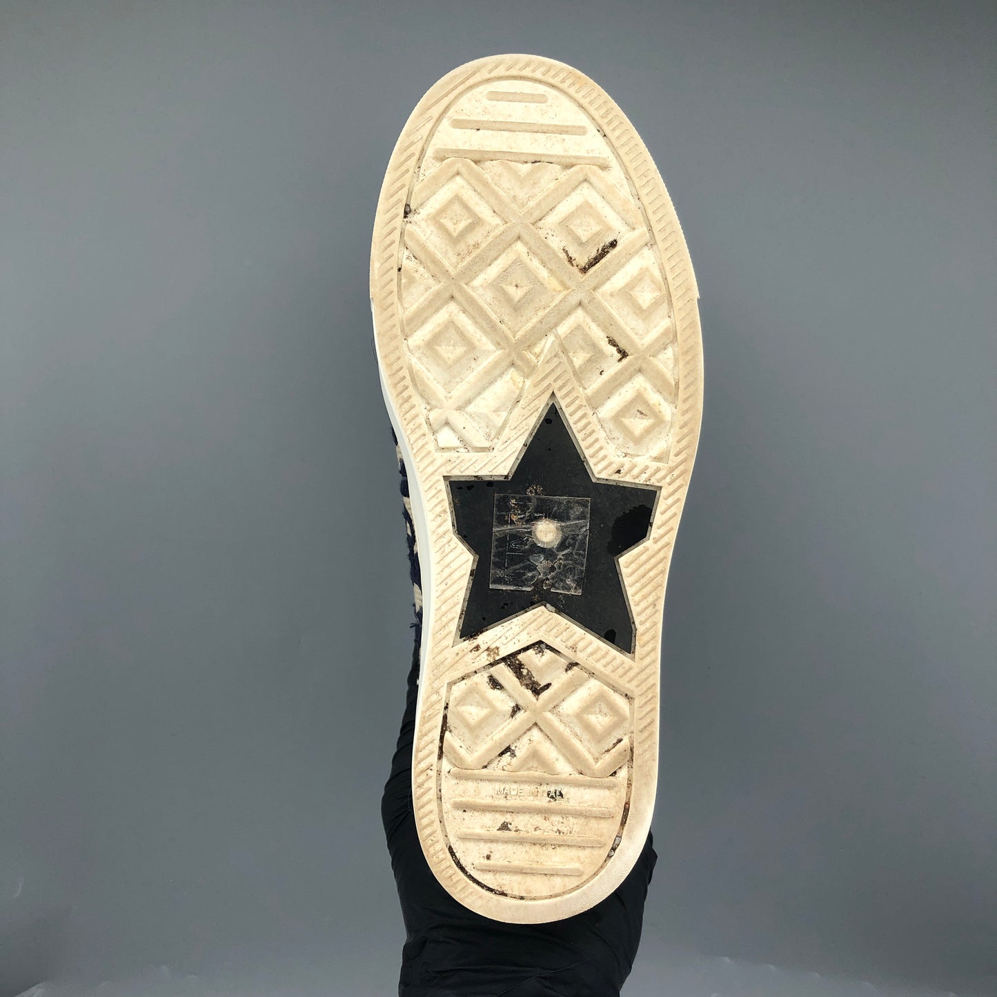 Christian Dior Women's Walk'n'Dior Oblique Canvas Sneakers Size 35 Navy/Beige
