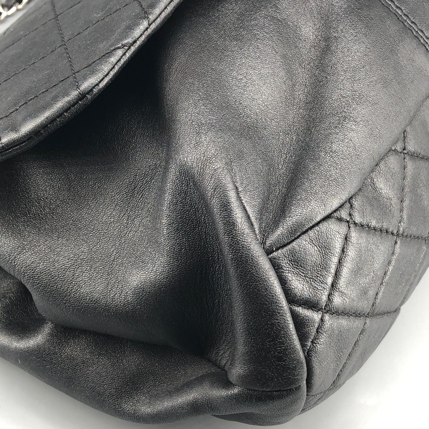 Chanel Lambskin Quilted Large Trianon Messenger Flap Black