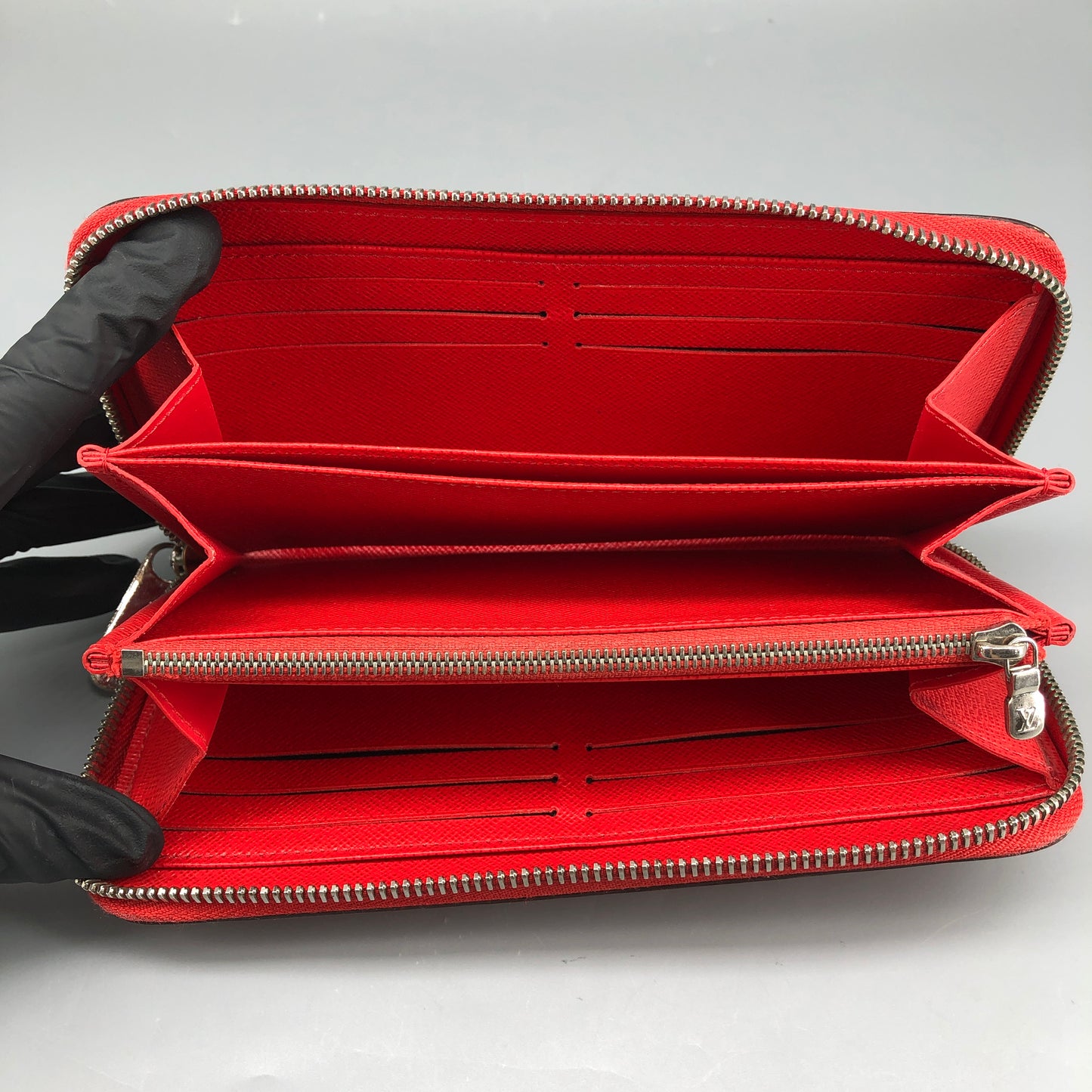 Louis Vuitton Epi Leather Zippy Wallet Red