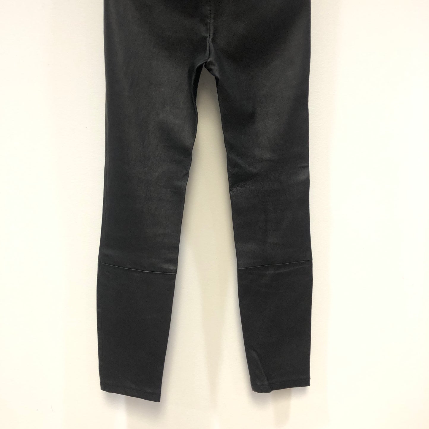 Helmut Lang Dark Brown Leather Slim Ankle Pants Size 00