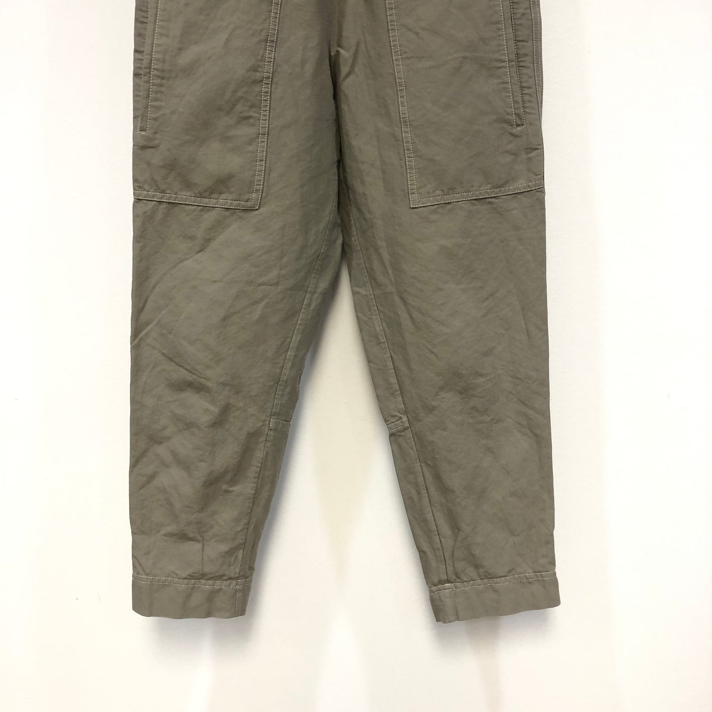 Brunello Cucinelli Army Green Drawstring Casual Trousers
