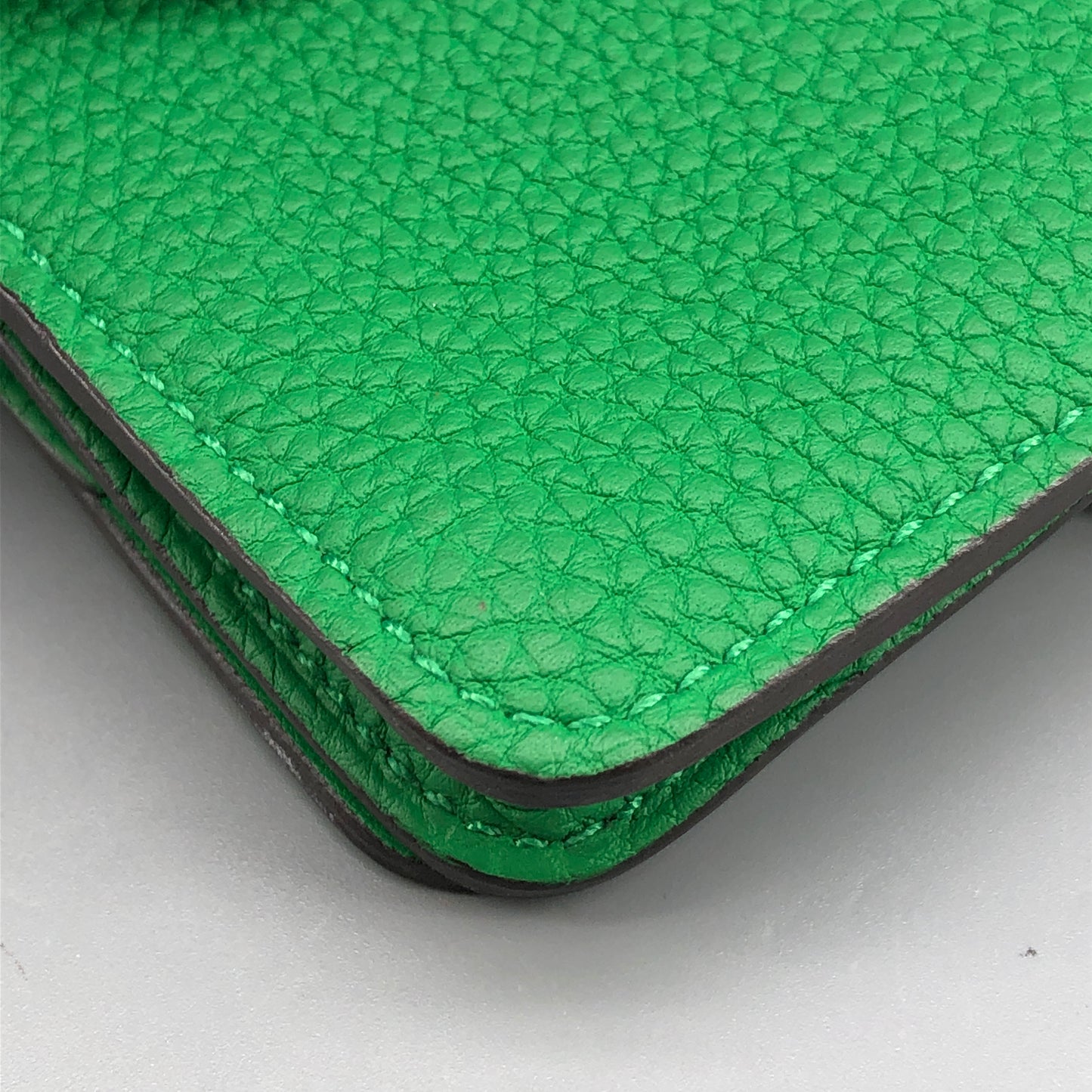 Hermes 2016 Dogon Compact Wallet  Green Togo Leather