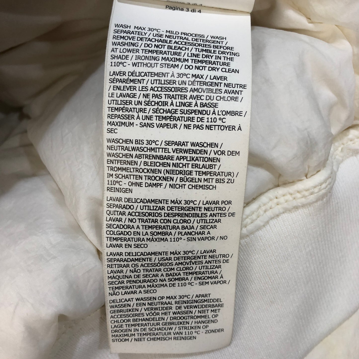 Stone Island White Hooded Down Jacket Size M