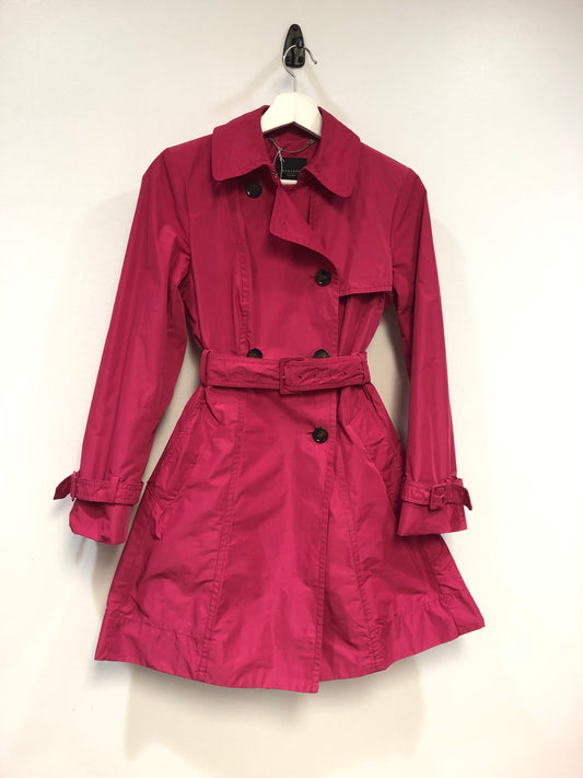 Max Mara Belted Trench Coat in Red Nylon and Polyester