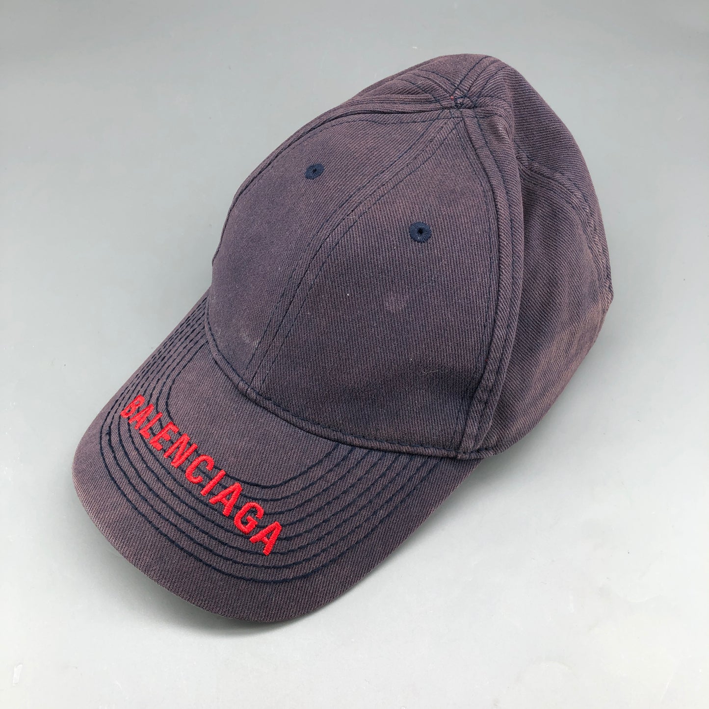 Balenciaga Baseball Cap Size 59cm Purple and Navy