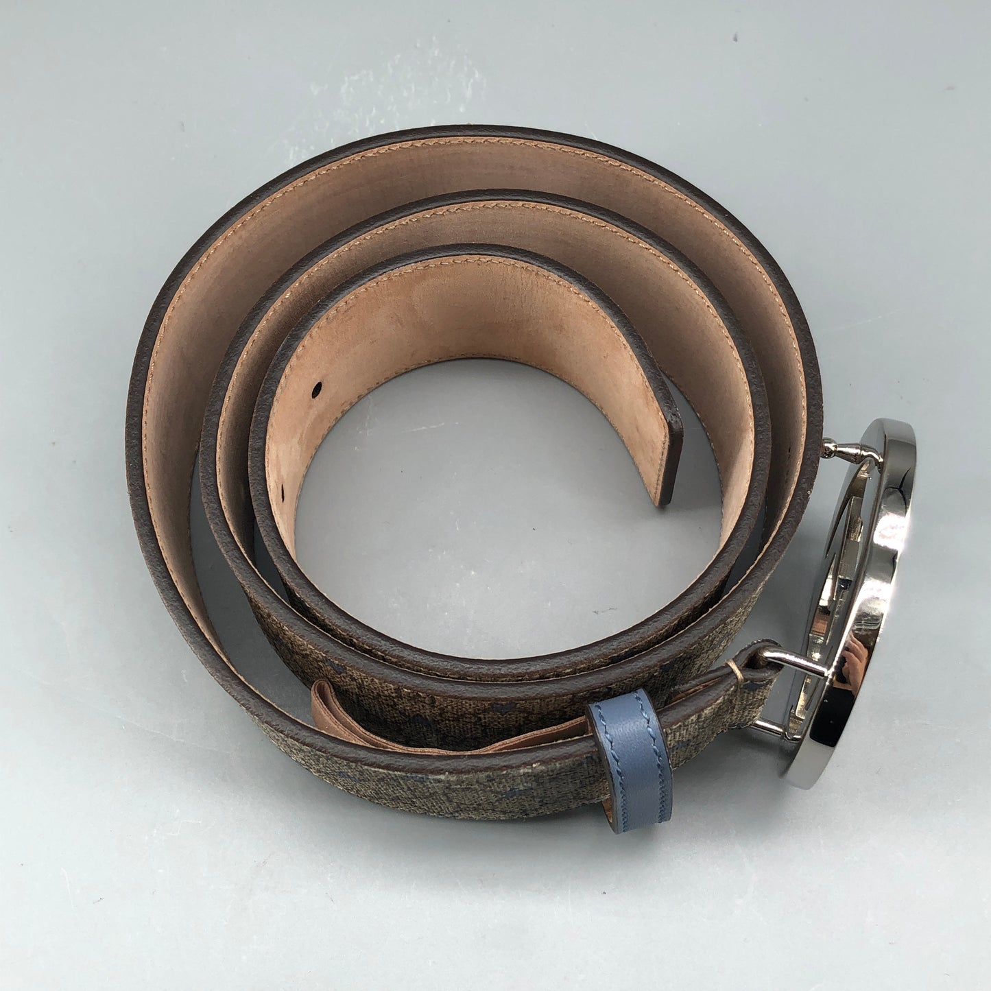 Gucci Beige GG Supreme Star canvas Interlocking Belt 85cm