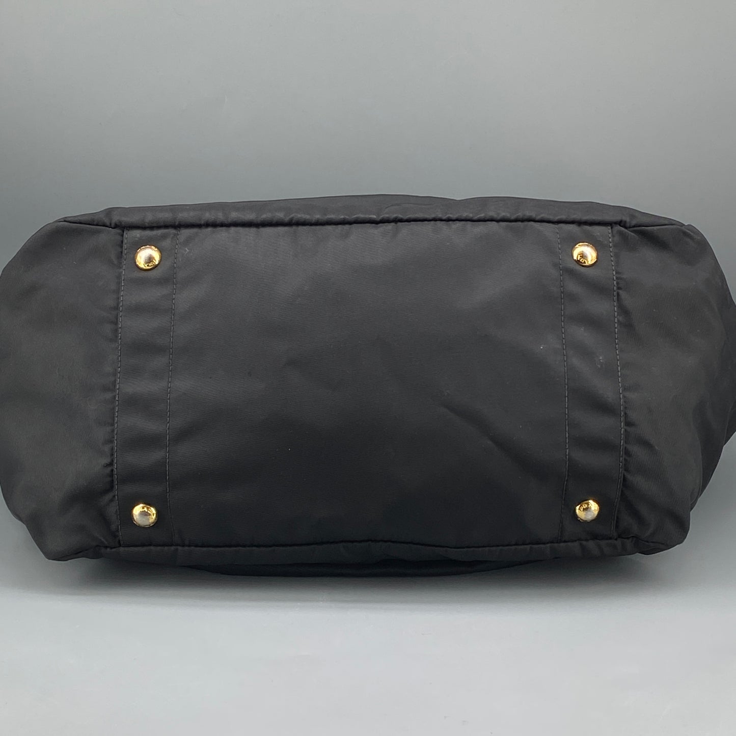 Prada Black Nylon Large Travel Tote Handbag