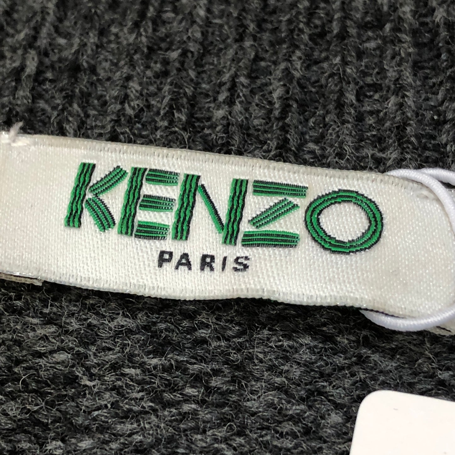 Kenzo Heather Grey Crew Neck Long Sleeve Knit Top Size M
