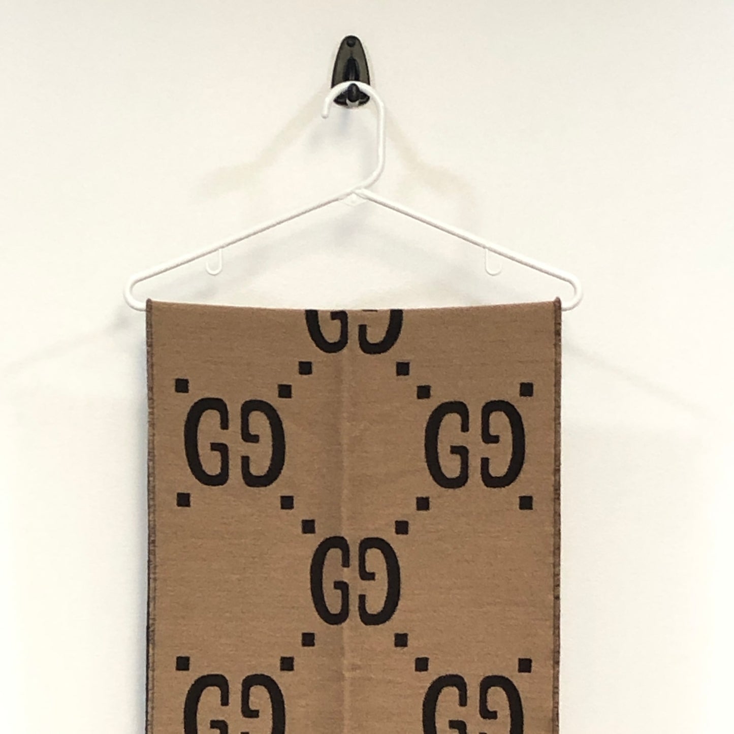 Gucci Brown Reversible Allover Pattern Scarf 184*37 cm