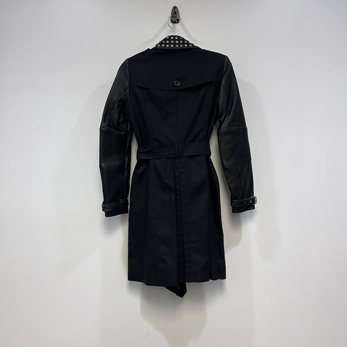 Burberry Brit  Black Studded Trench Coat US size 4