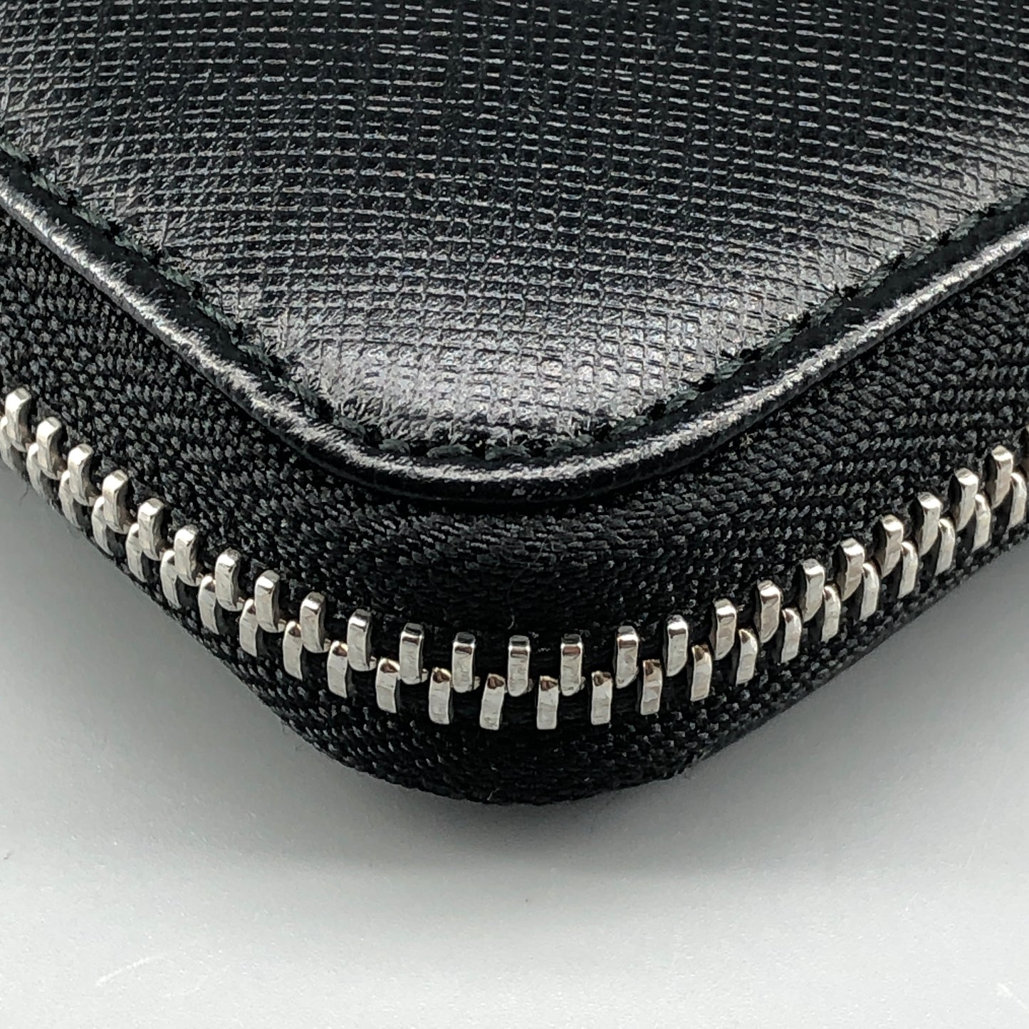 Salvatore Ferragamo Black Gancini Zip-Around Long Wallet