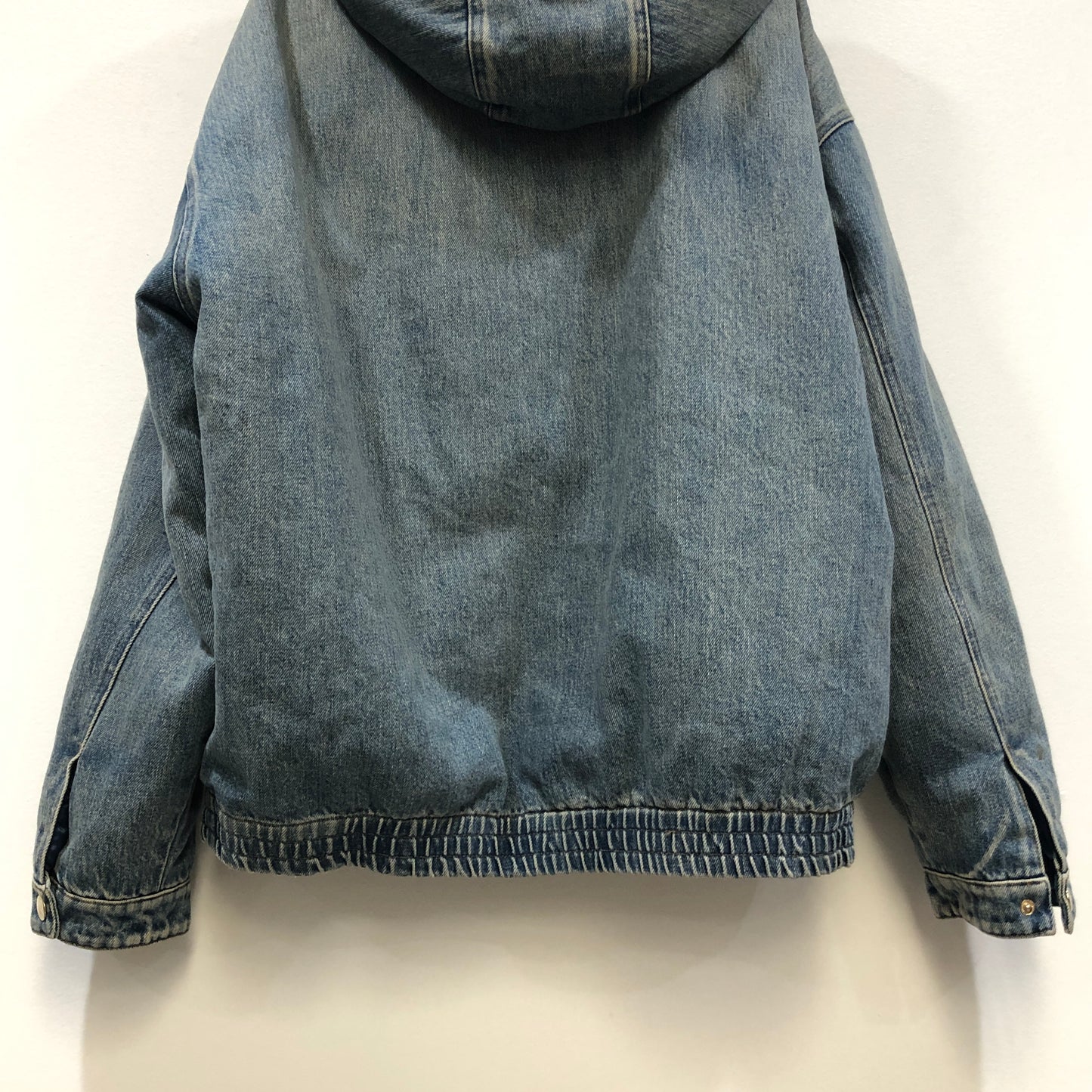 Miu Miu Blue Denim Zip-Up Hooded Jacket Size 40