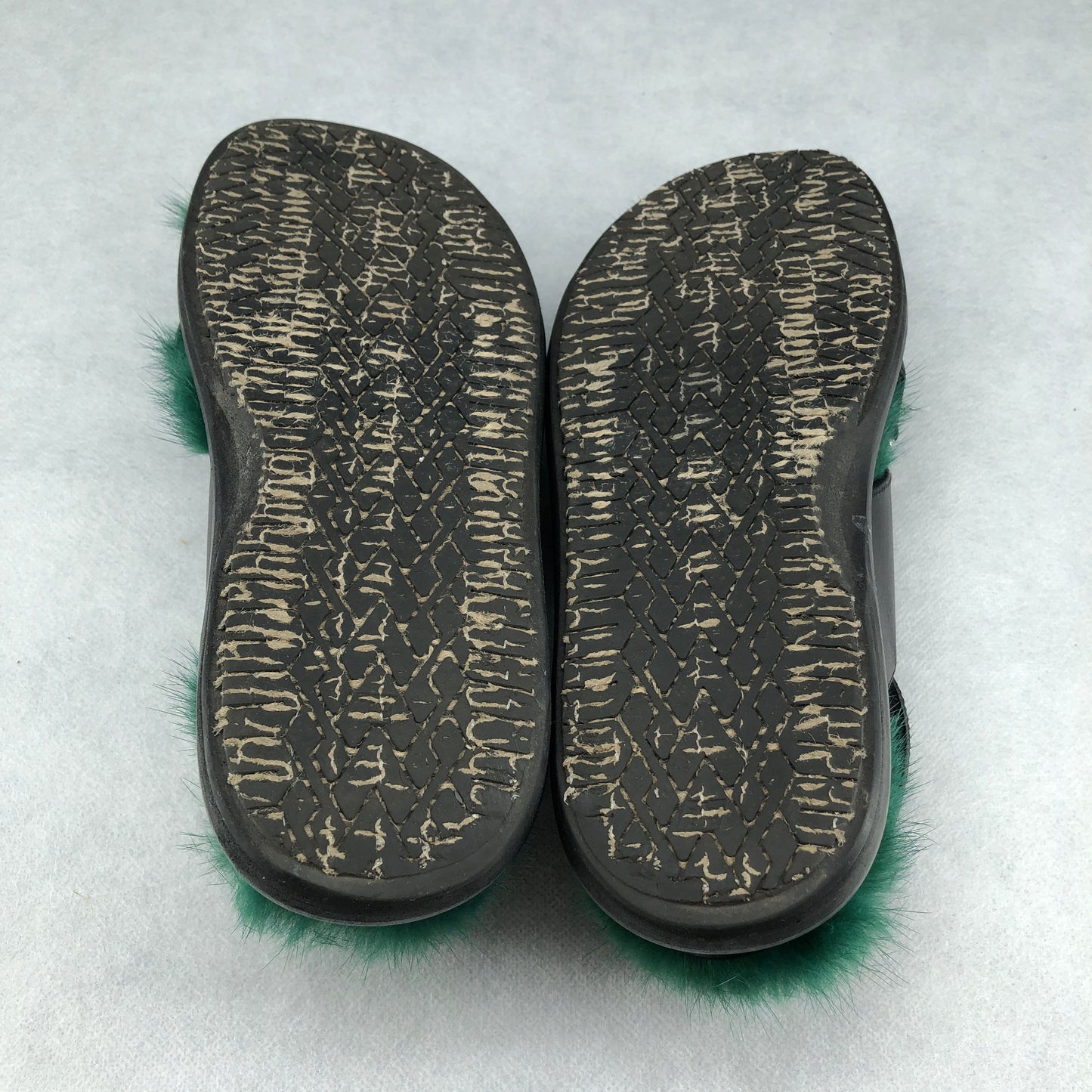 Marni Women's Fussbett Fur-Lined Sandals 36.5 Black/Green