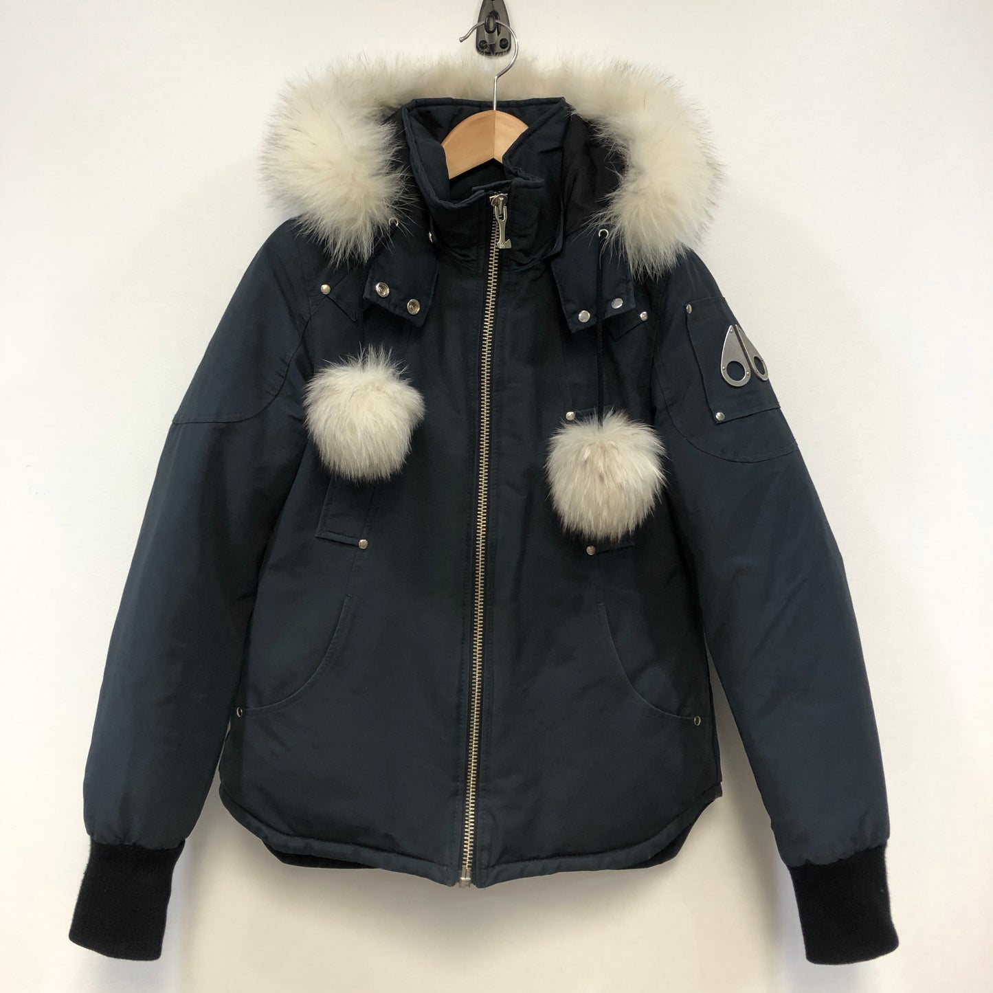 Moose Knuckles Navy Blue Parka Jacket Size M
