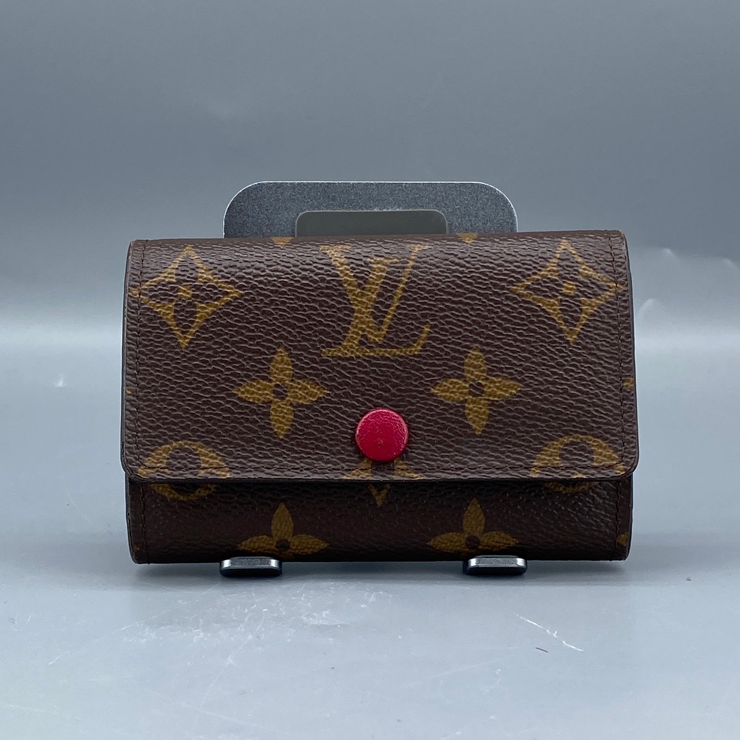 LV Monogram Canvas Red Snap Key Case