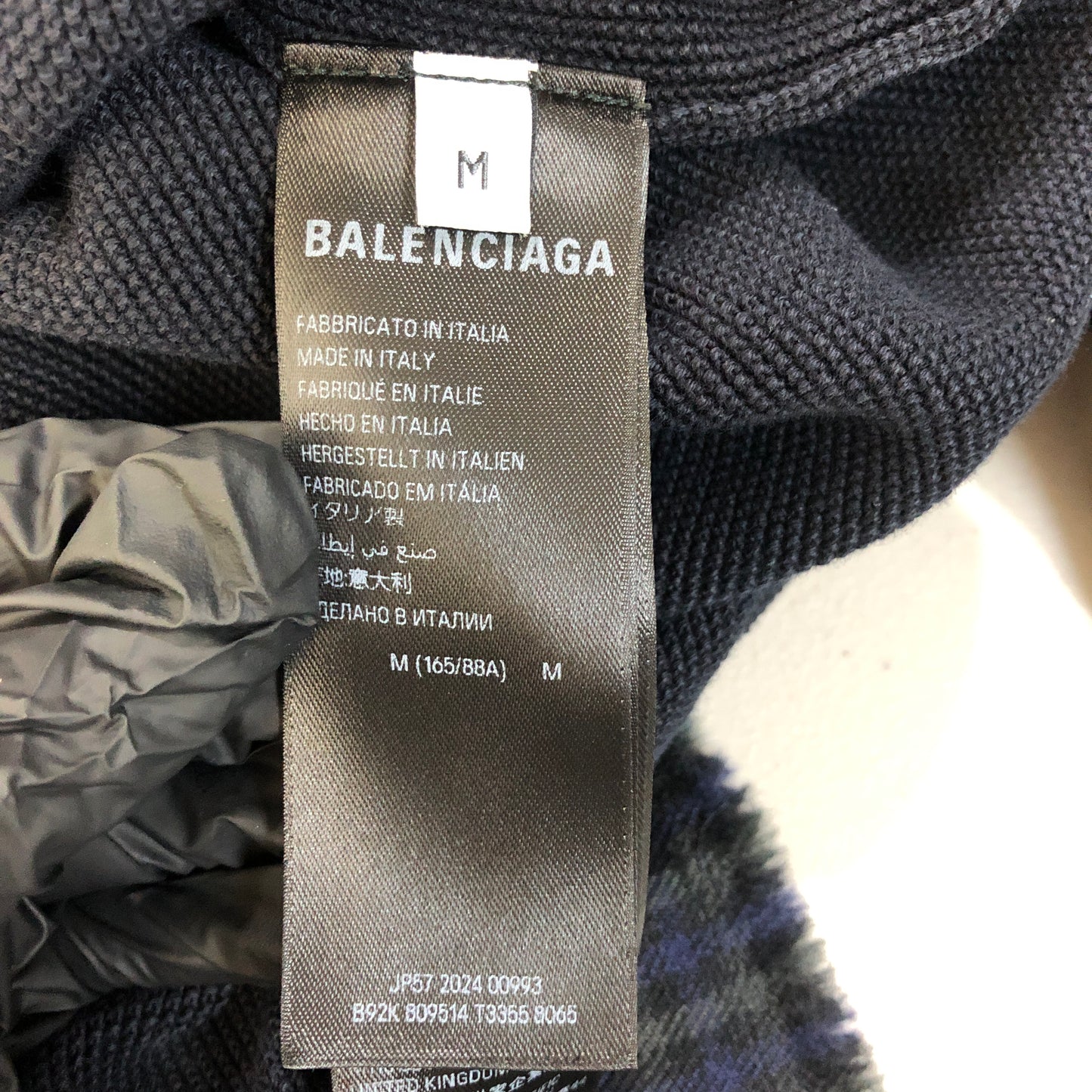 Balenciaga Crest Logo Knit Sweater Size M Navy Blue