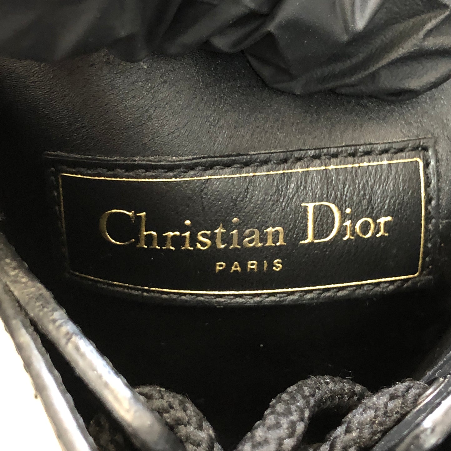 Christian Dior Black Smooth Calfskin Platform Combat Mid Calf Boots 36.5