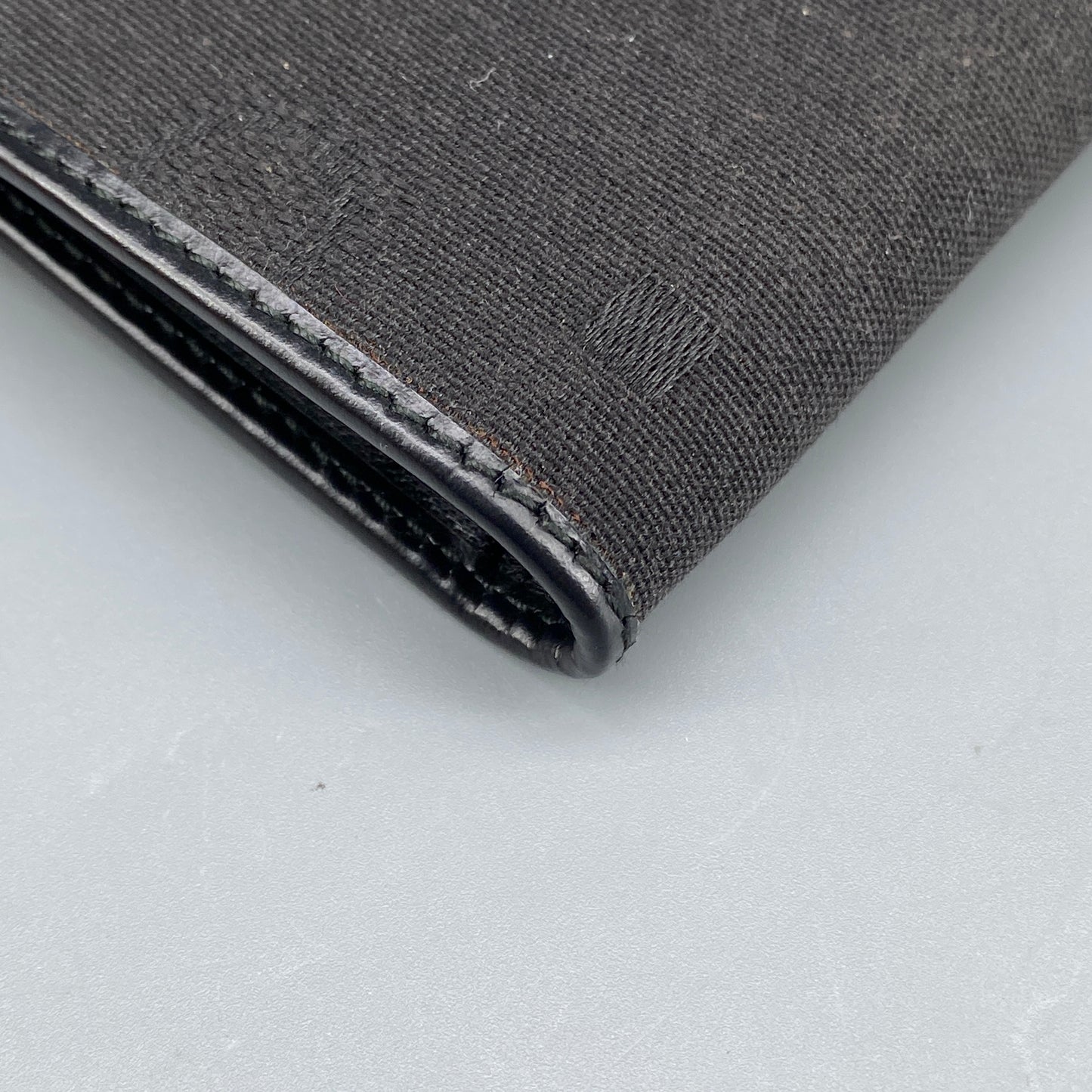 Ferragamo Black Canvas Short Bi-fold Wallet