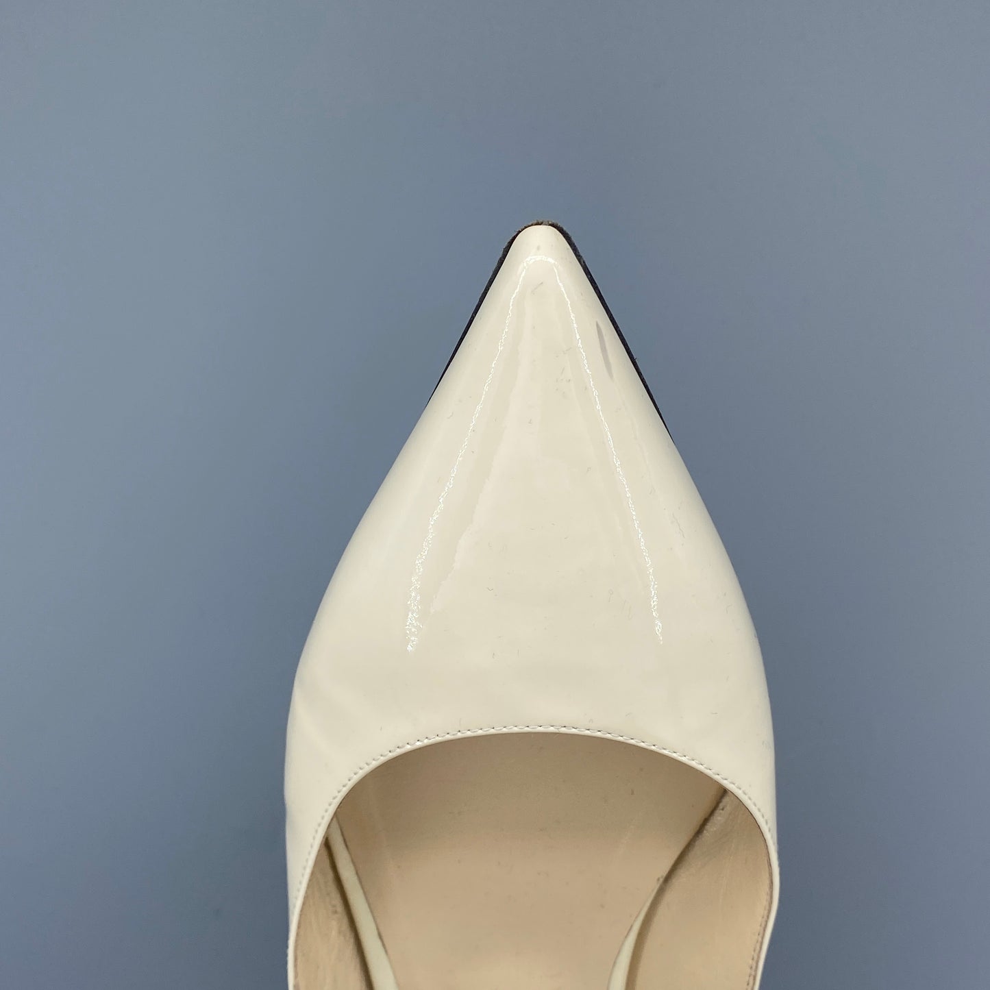 Jimmy Choo Women's Crystal Strap Patent Mules Size 41 Cream