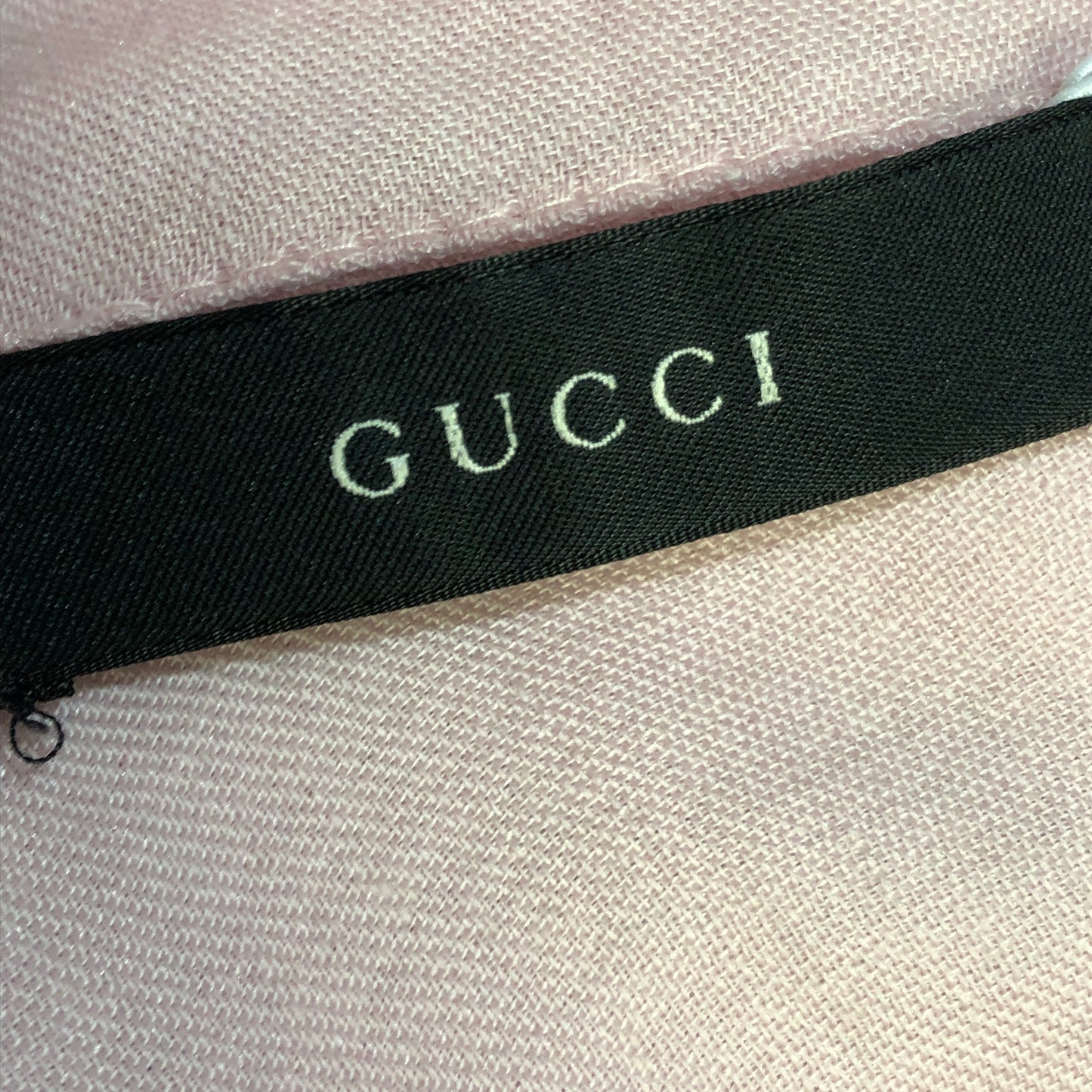 Gucci Light Pink GG Jacquard Fringe Shawl Scarf 197*68cm