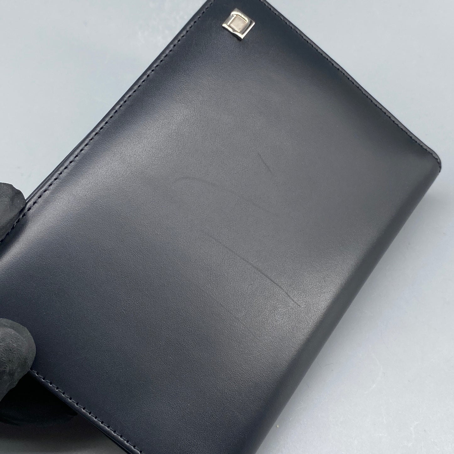 Lanvin Black Smooth Leather Bi-fold Short Wallet